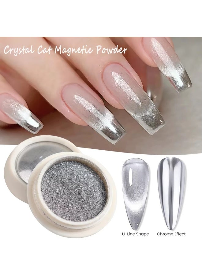 Goolsky مسحوق أظافر مغناطيسي من أورورا للقطط، صبغة كروم، غبار معدني، تأثير الكاميلون، زينة أظافر لامعة، تزيين مانيكير - Image 5